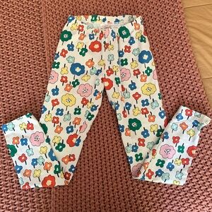 Hanna Andersson White Floral Print Girls Leggings